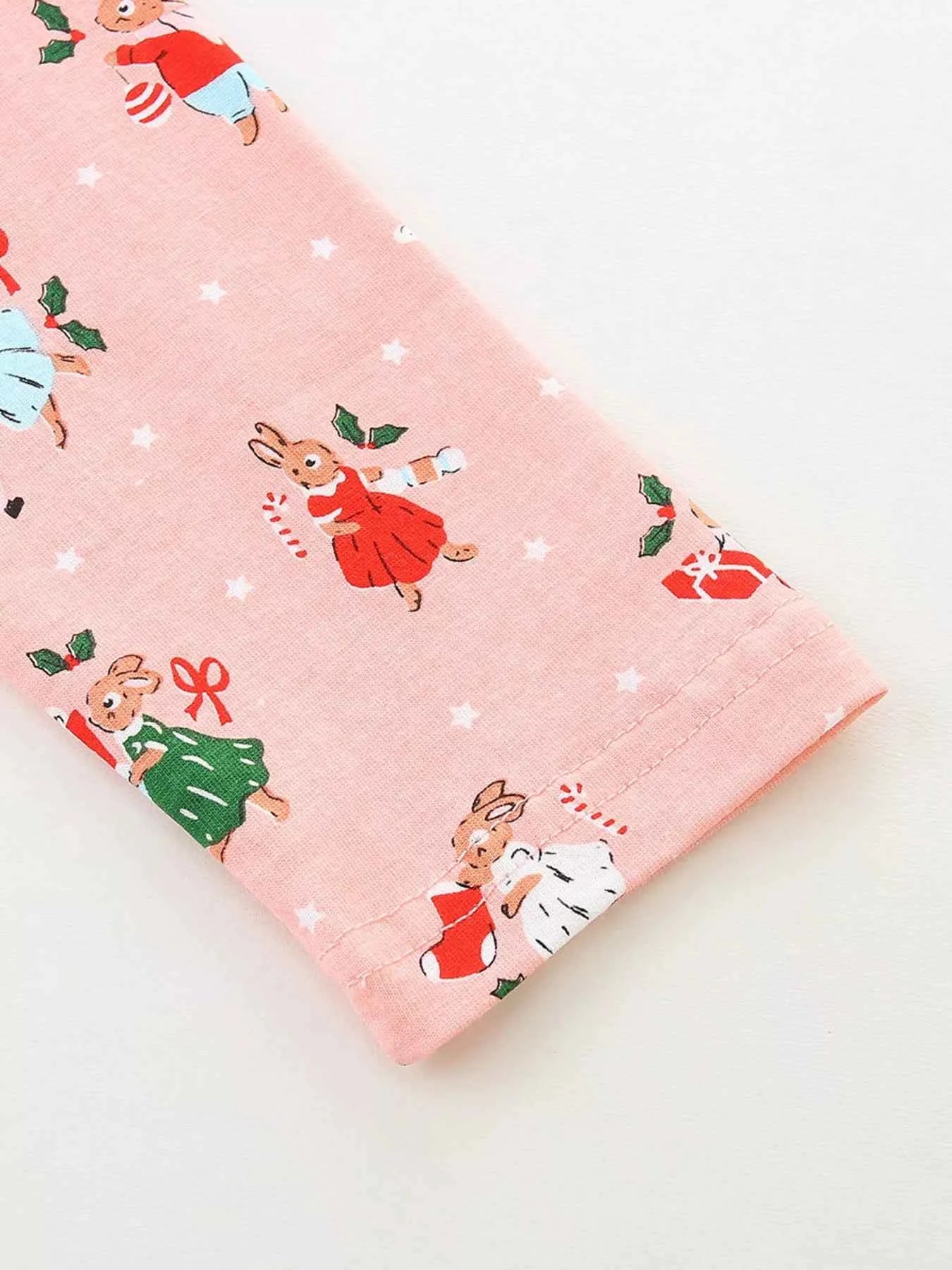 Children's Christmas Print Long Sleeve Dress