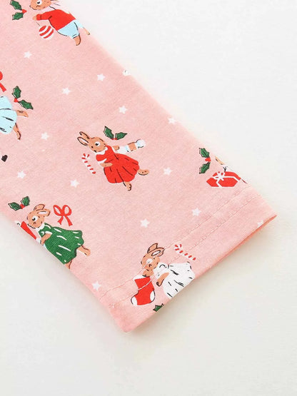 Children's Christmas Print Long Sleeve Dress