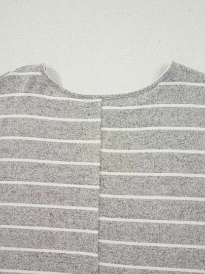 Stripe Dolman Sleeve Drop Shoulder Top