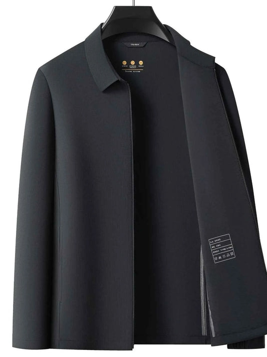 Men's Plus Size Zip Up Long Sleeve Jacket