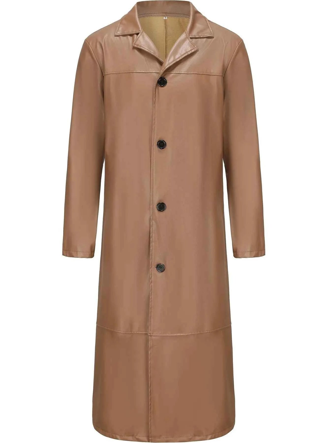 Men's Full Size Button Up Long Sleeve Longline Jacket Plus Size