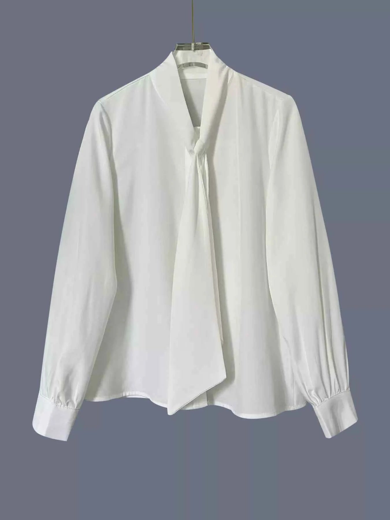 Tie-Neck Long Sleeve Blouse