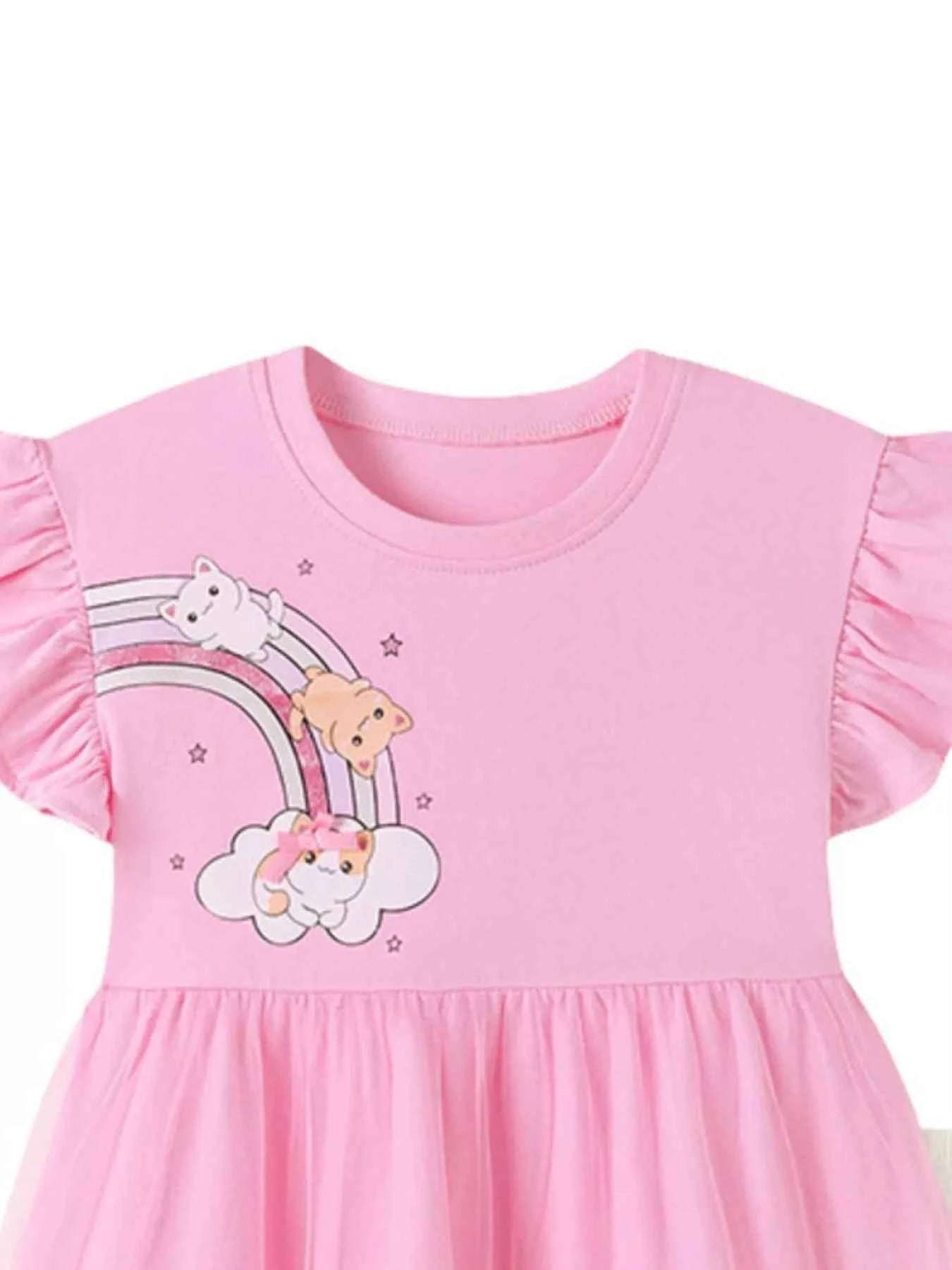 Children's Ruffled Cap Sleeve Top and Pants Set