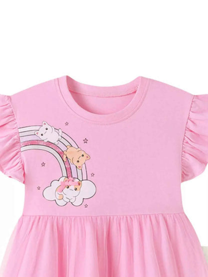 Children's Ruffled Cap Sleeve Top and Pants Set