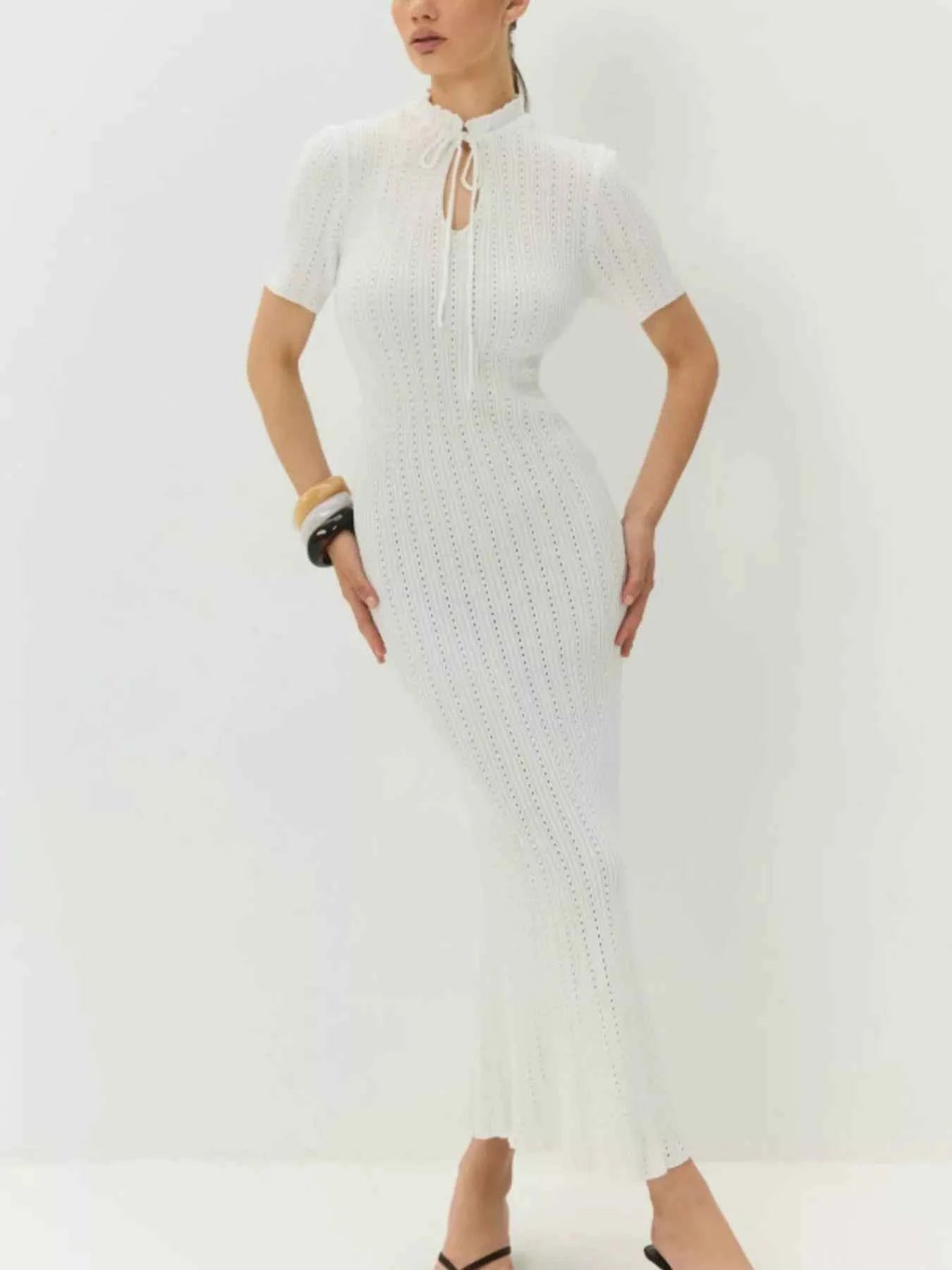 Short Sleeve Knitted Mermaid Dress