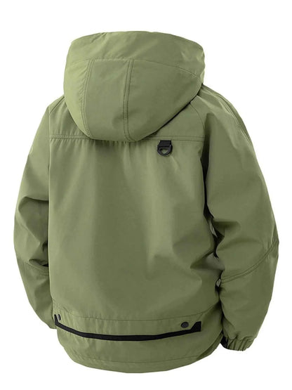 Men's Full Size Zip Up Long Sleeve Hooded Jacket Plus Size