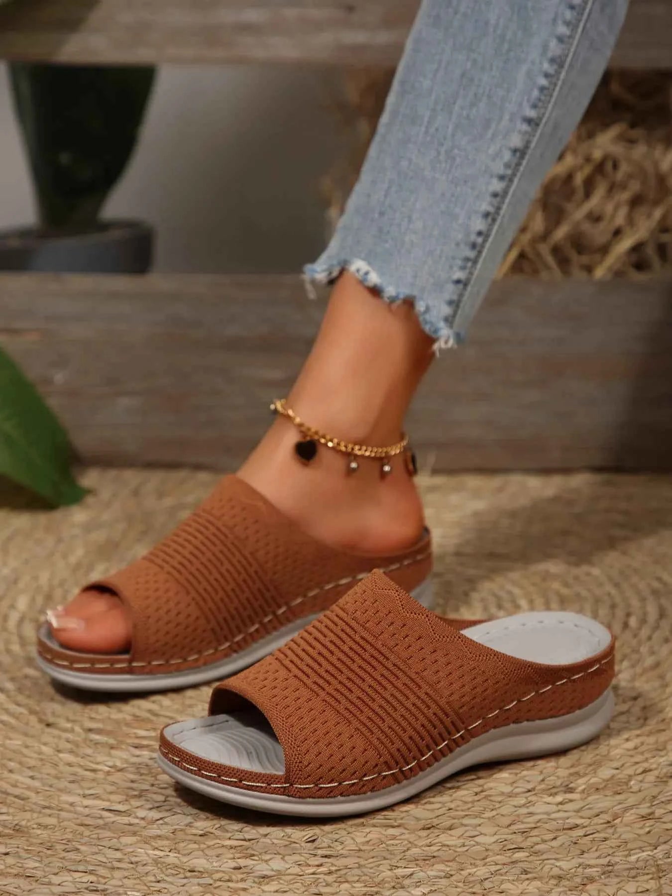 Mesh Open Toe Sandals