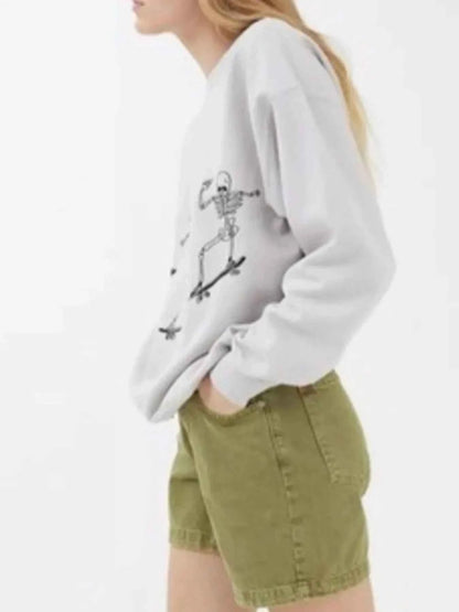 Skeleton Graphic Oversized Sweatshirt