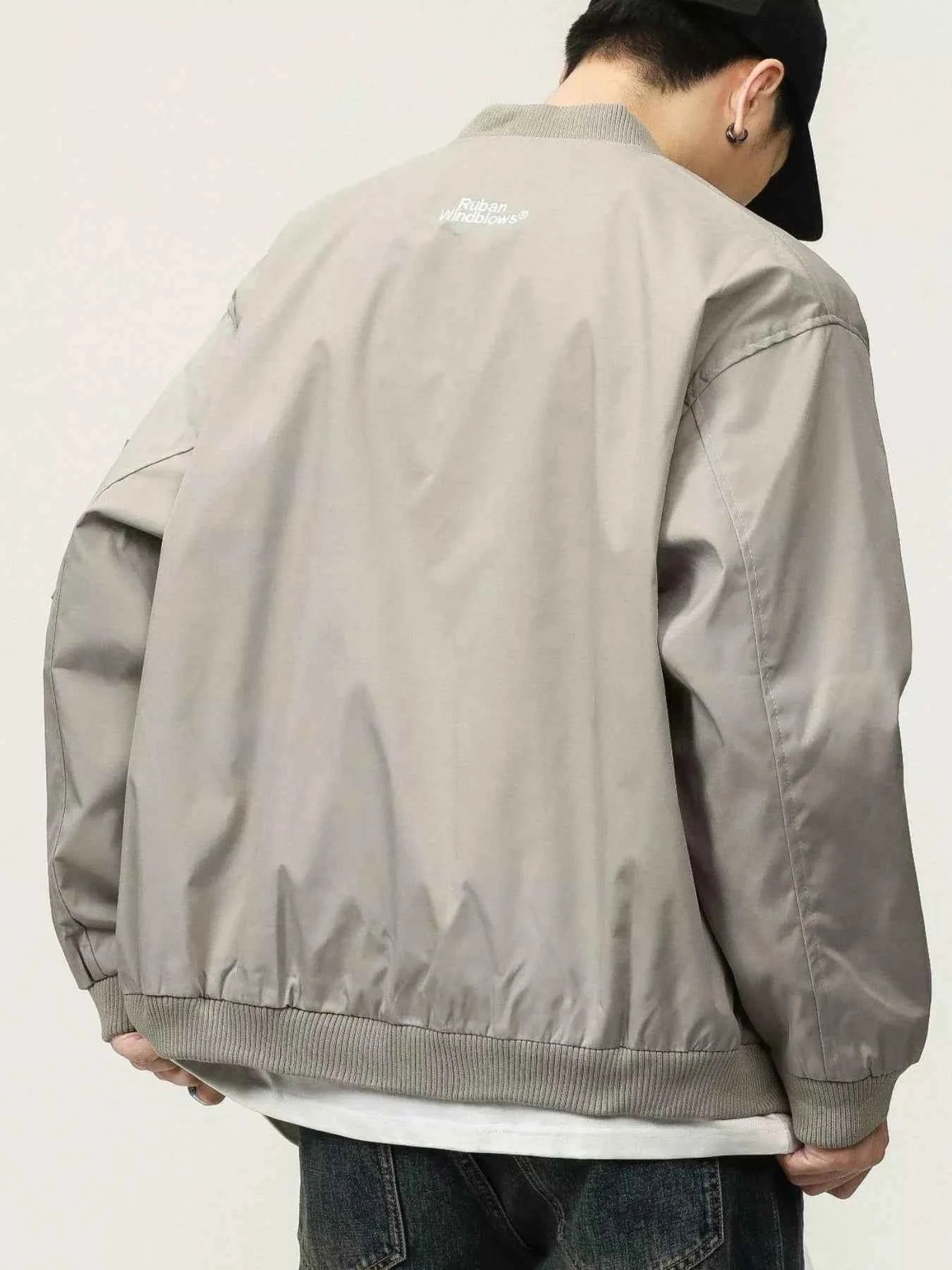 Men's Plus Size Zip Up Long Sleeve Jacket