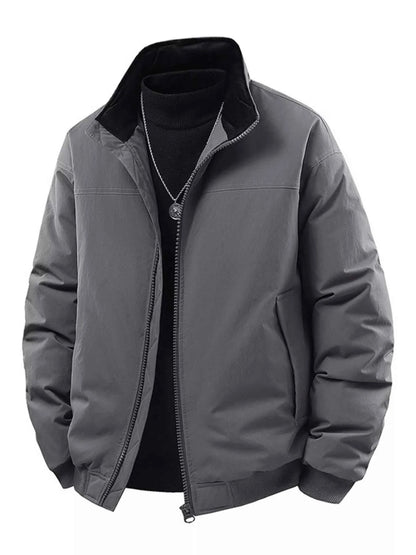 Men's Casual Stand Collar Lightweight Bomber Jacket