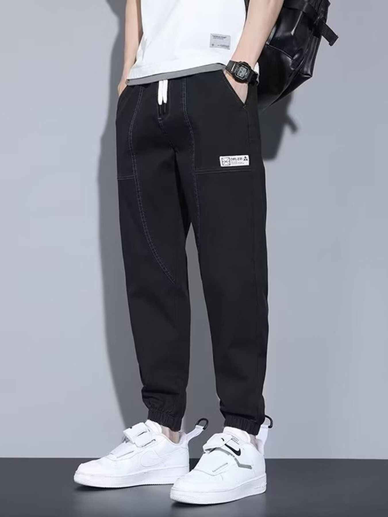 Men's Full Size Casual Loose Fit Denim Joggers Plus Size