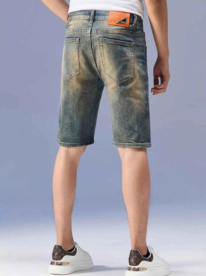 Men's Washed Denim Shorts