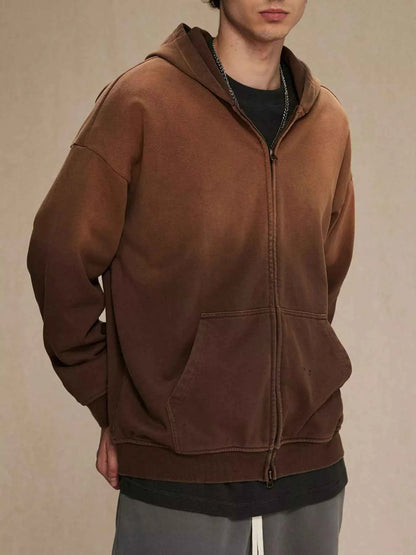 Men's Zip Up Long Sleeve Hoodie