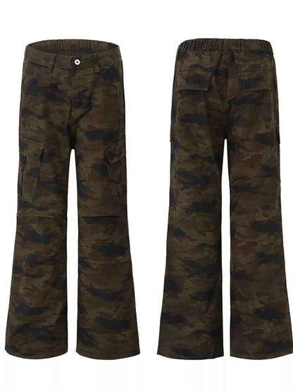 Men's Camouflage Wide Leg Cargo Pants