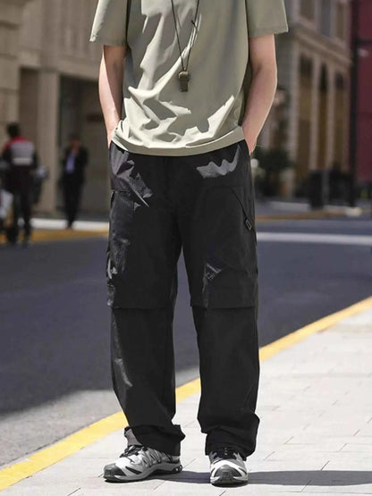 Men's Drawstring Wide Leg Pants