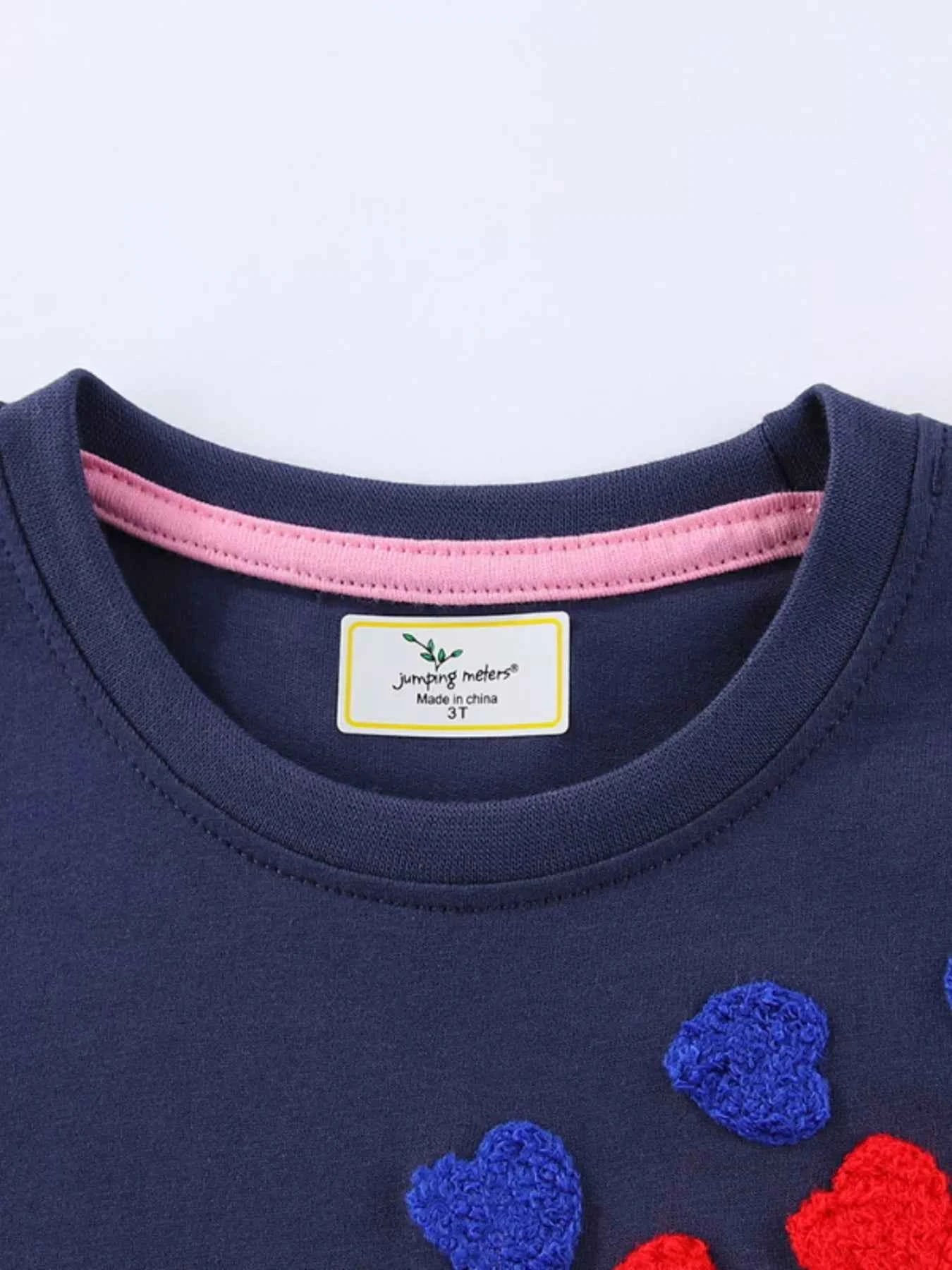 Children's Heart Applique Short Sleeve Dress