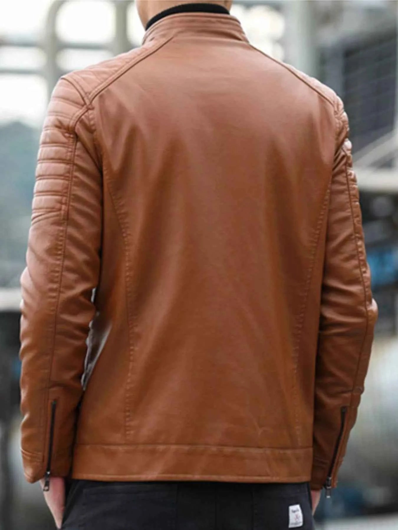 Men's Plus Size Zip Up Long Sleeve Jacket