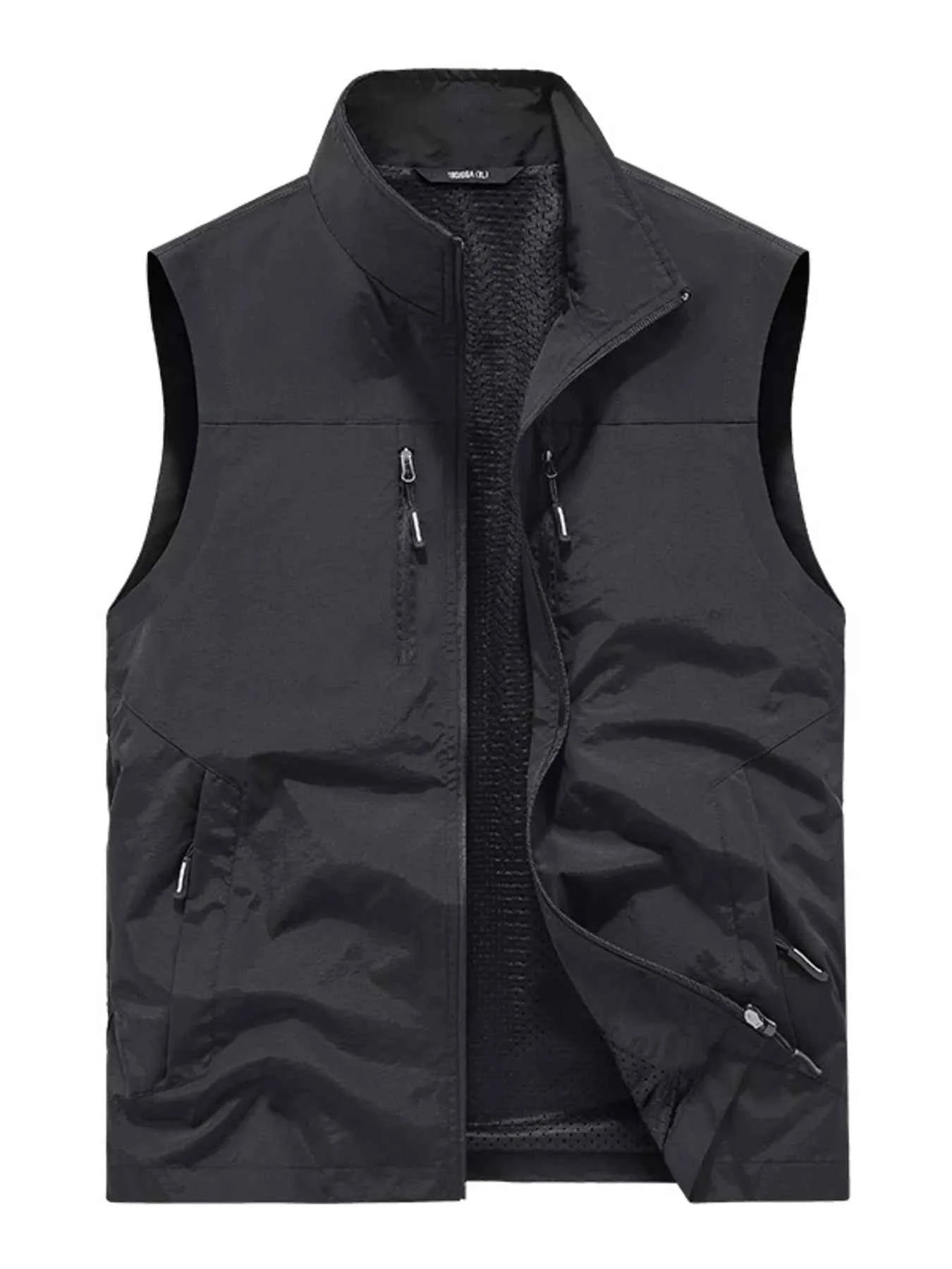 Men's Plus Size Lightweight Outdoor Zip Up Vest