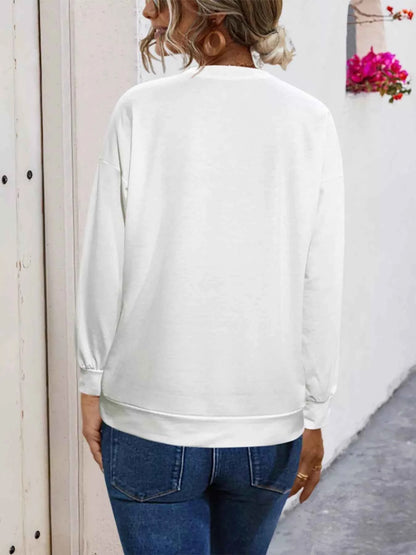 Graphic Round Neck Dropped Shoulder T-Shirt