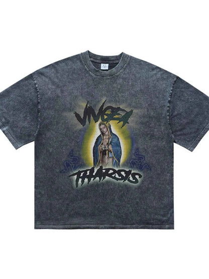 Men's Graphic Round Neck Short Sleeve T-Shirt