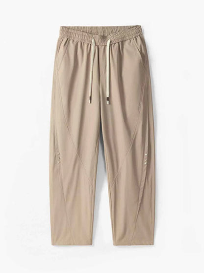Men's Plus Size Drawstring Wide Leg Pants