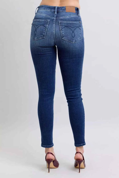 Judy Blue Full Size Washed Thermal Skinny Jeans Plus Size