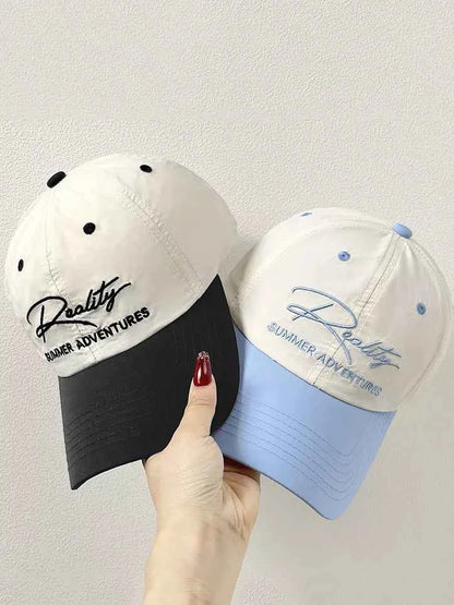 Letter Embroidered Adjustable Baseball Cap