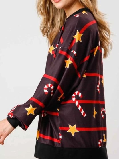 Christmas Long Sleeve Top and Pants Lounge Set