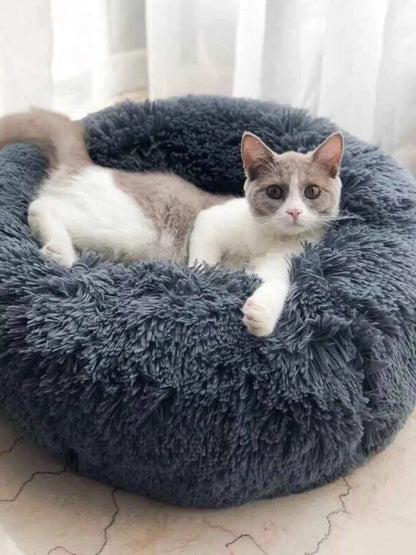 Fluffy Plush Donut Pet Nest