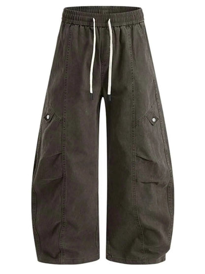 Men's Plus Size Wide-Leg Cargo Pants