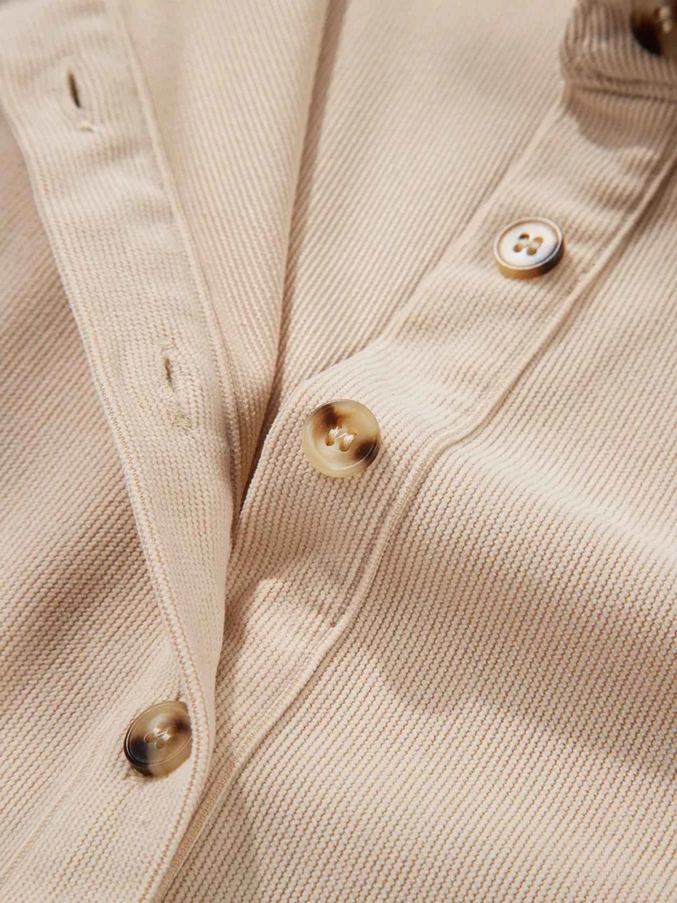 Corduroy Half Button Collared Long Sleeve Mini Dress