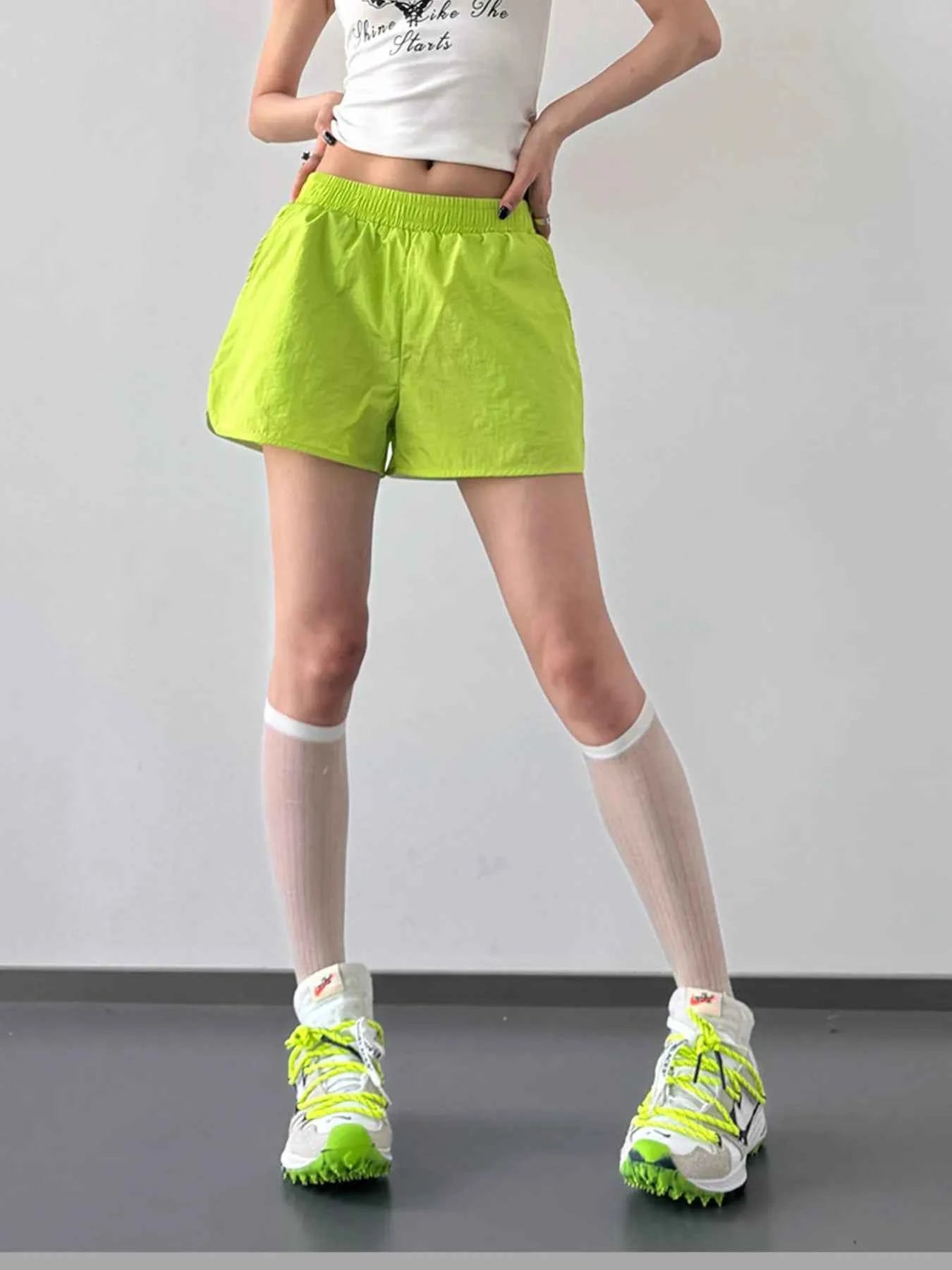 Elastic Waist Active Shorts