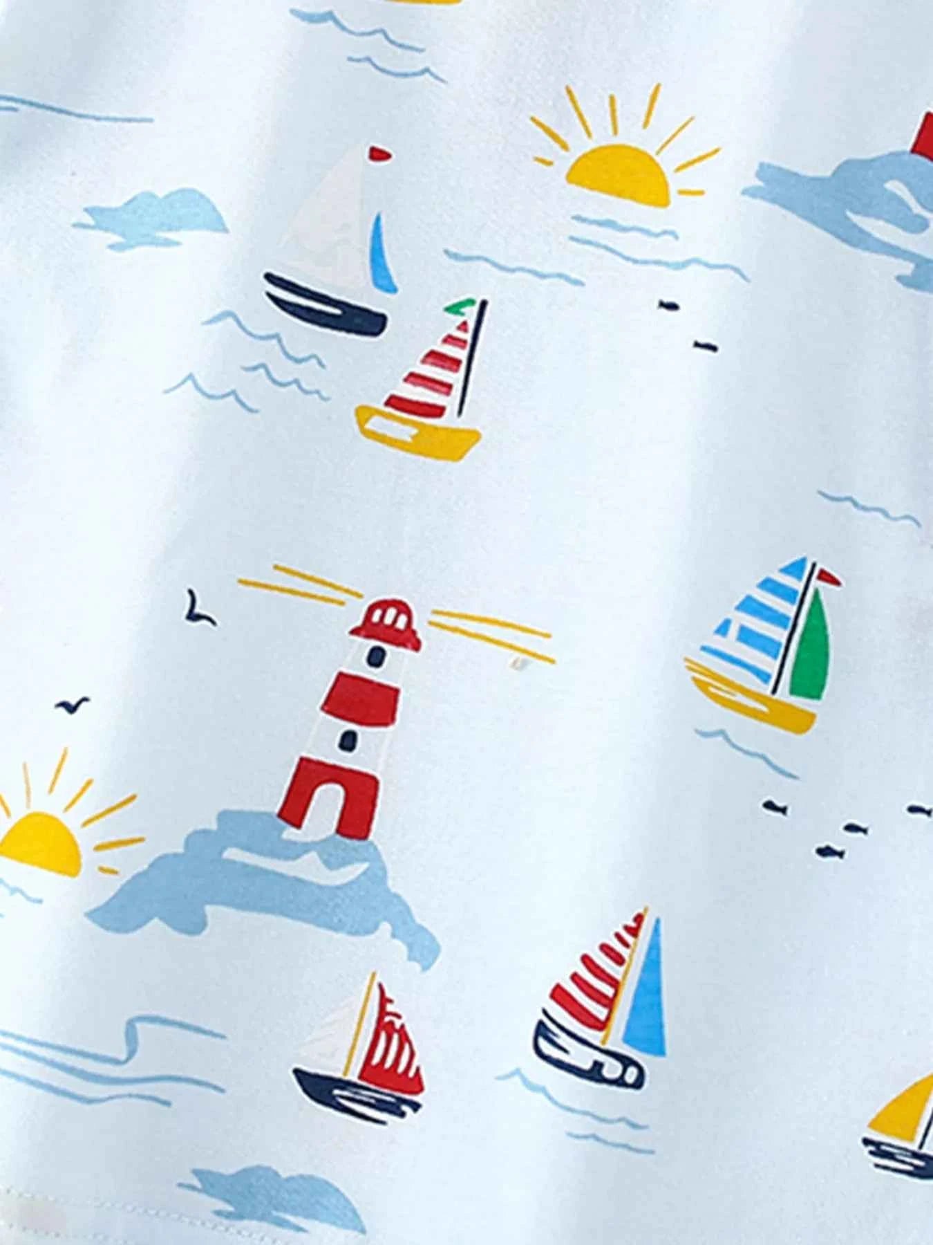 Children's Nautical Print T-Shirt and Shorts Set