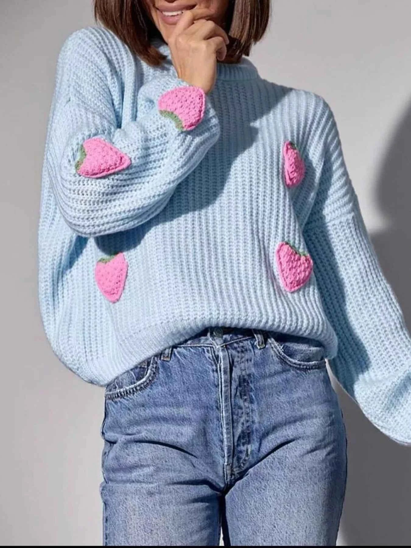 Strawberry Button Down Cardigan