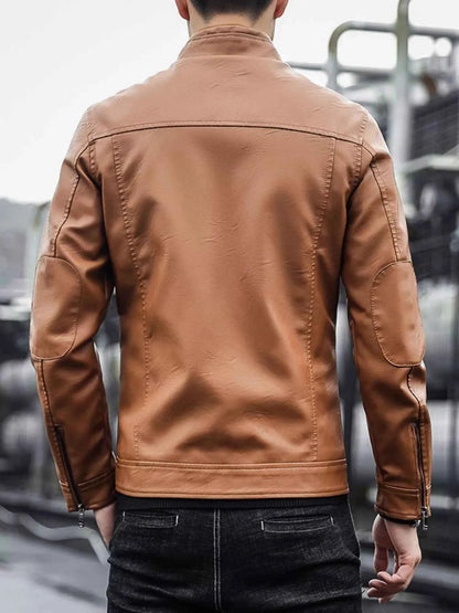 Men's Plus Size Zip Up Long Sleeve Jacket