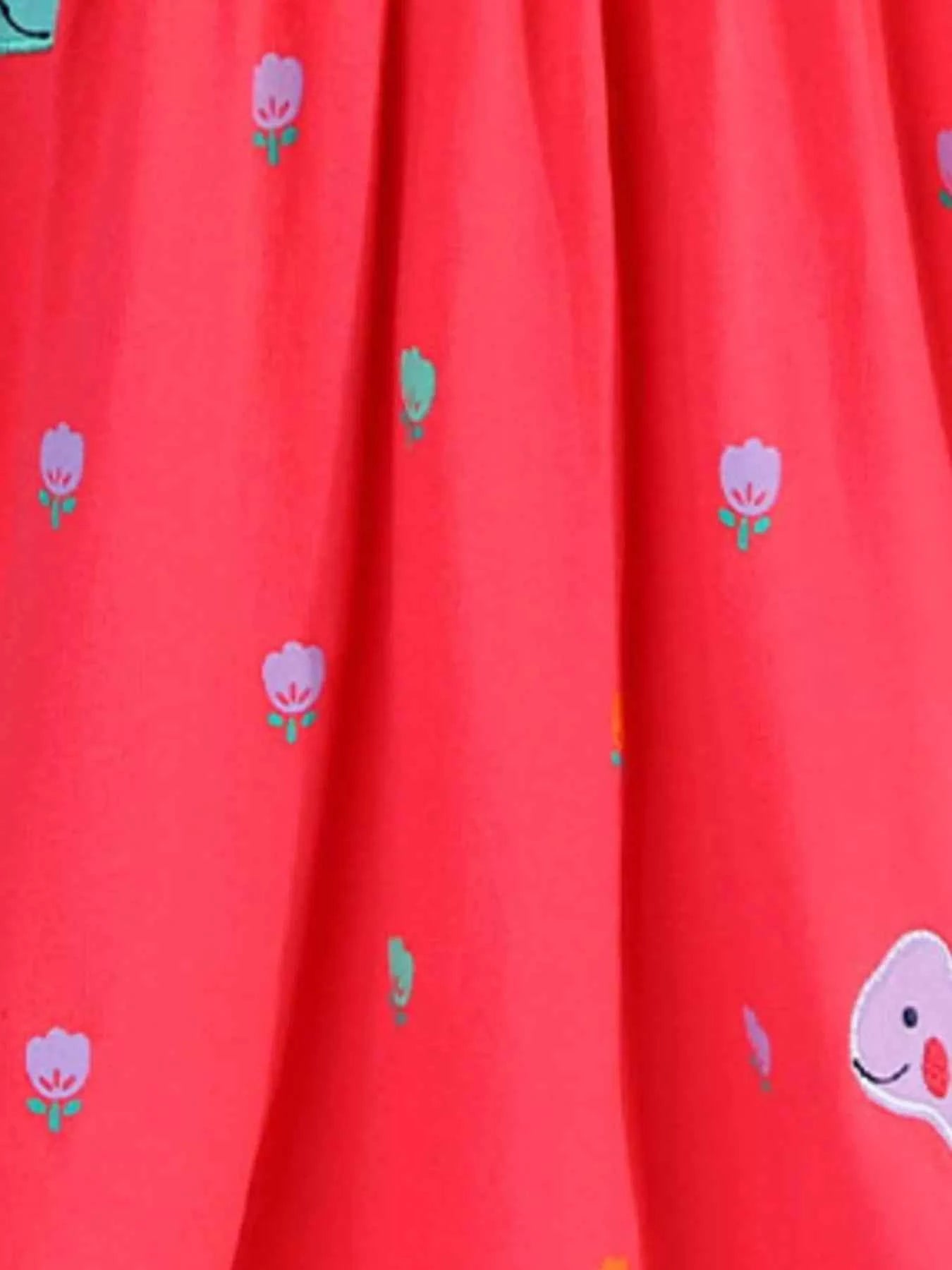 Children's Dinosaur Button-Front Dress