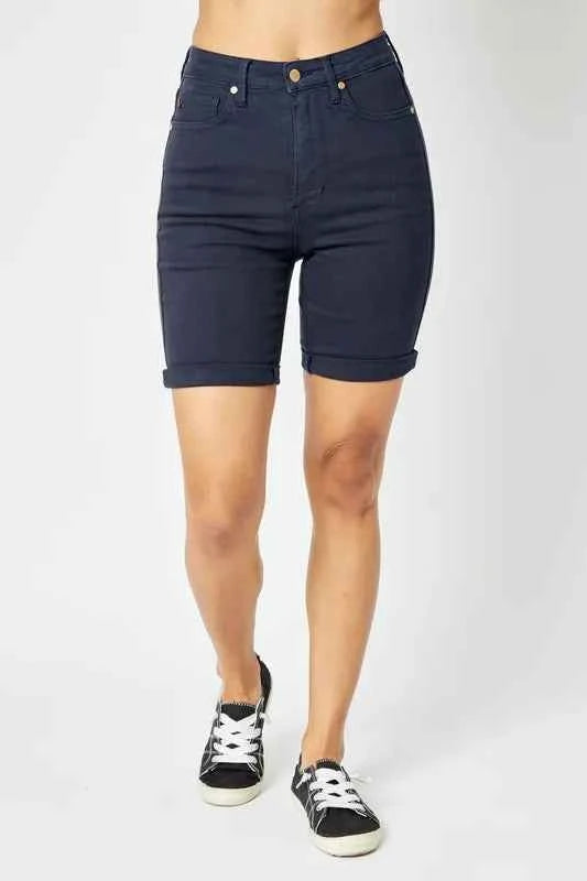 Judy Blue Full Size High Waist Tummy Control Bermuda Shorts
