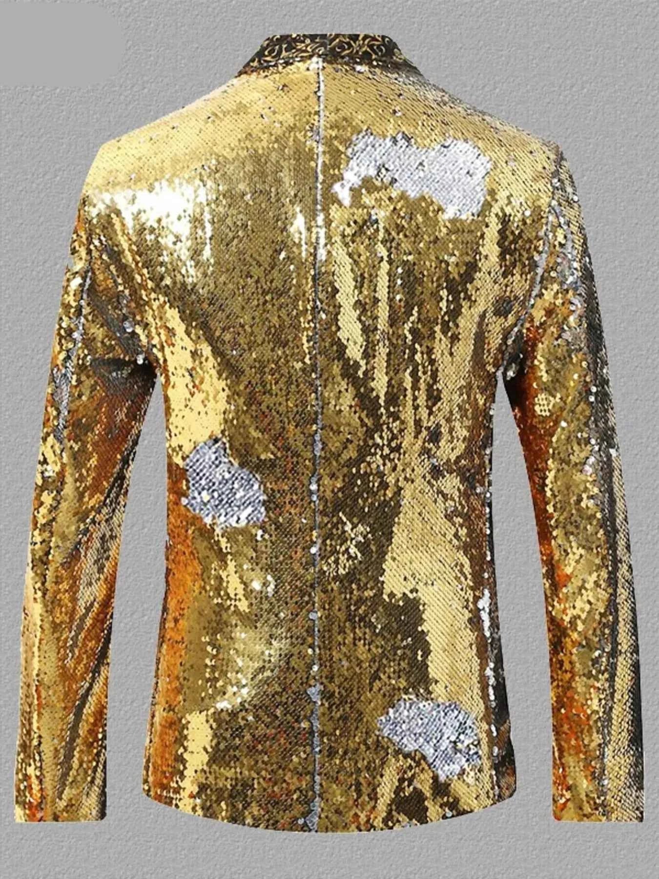 Men's Sequin Long Sleeve Blazer