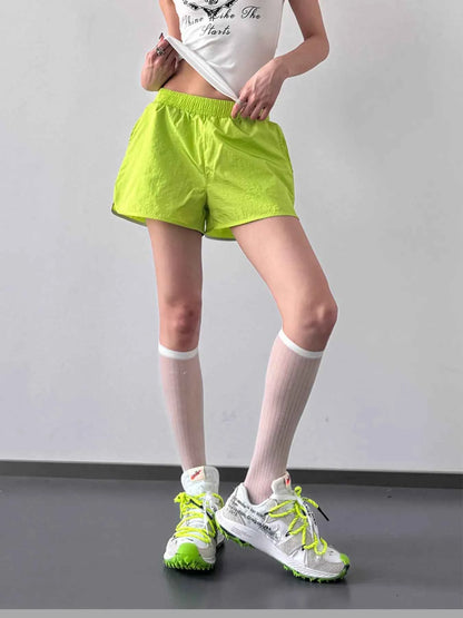 Elastic Waist Active Shorts