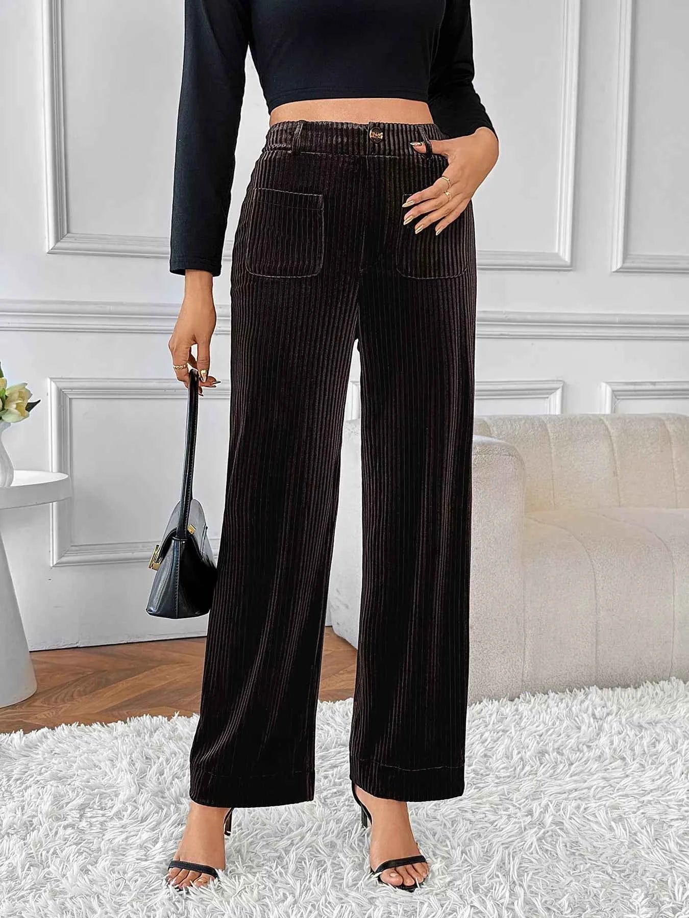 High-Waisted Wide-Leg Pants
