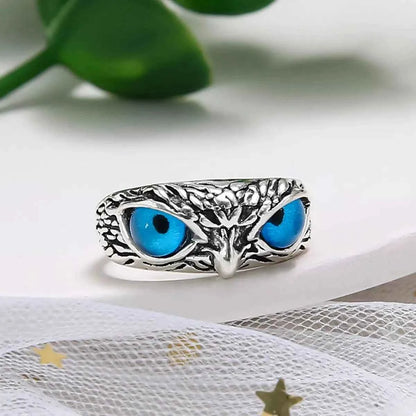 Alloy Owl Eyes Ring