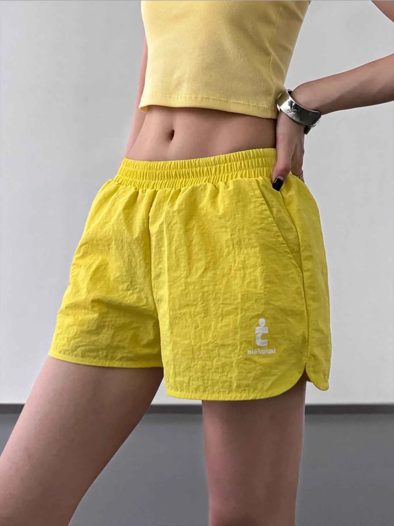 Elastic Waist Cotton Linen Shorts