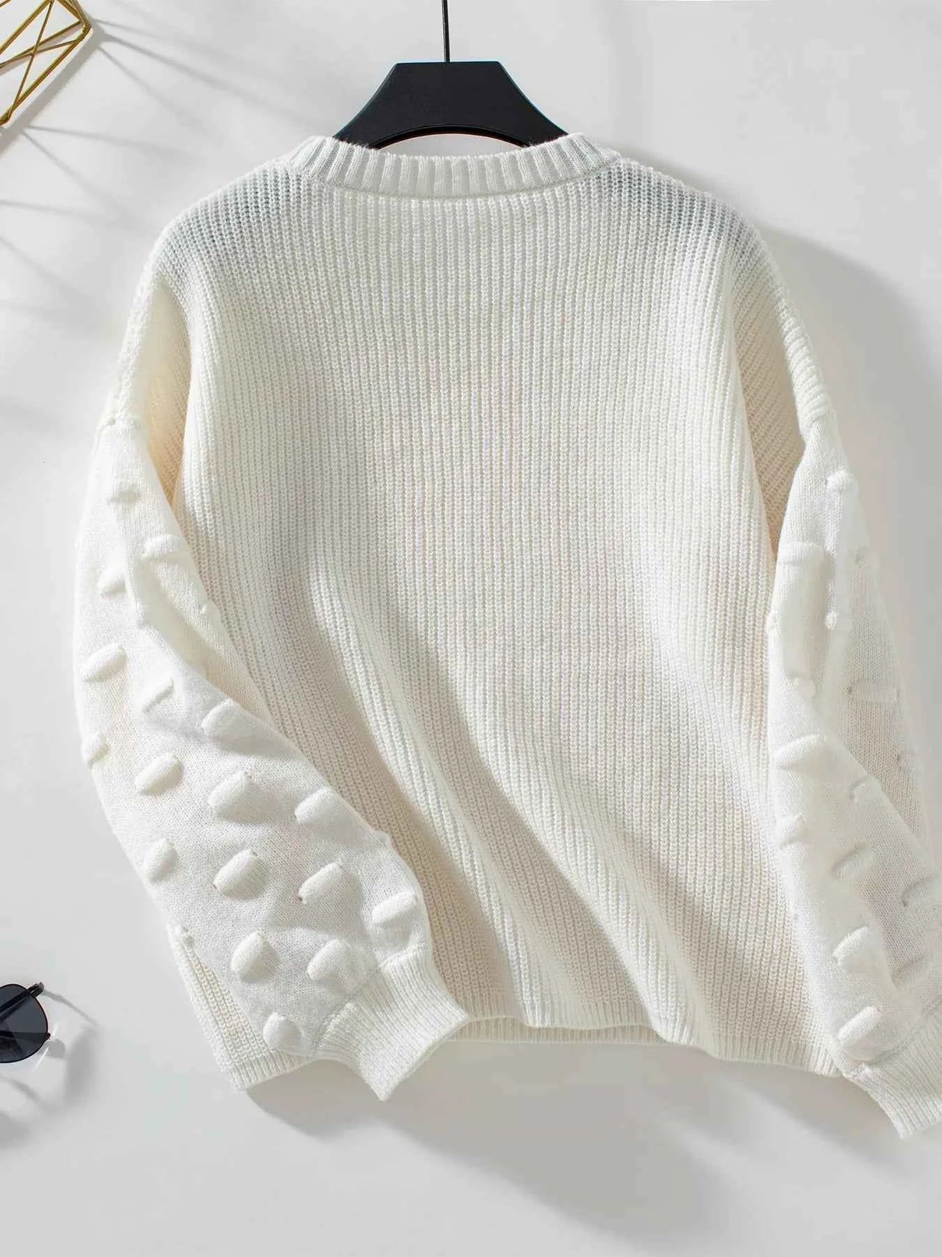 Pocket Detail Round Neck Sweater