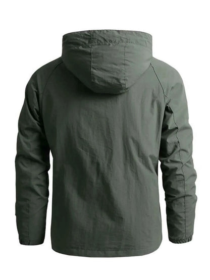 Men's Plus Size Tactical Hooded Softshell Jacket