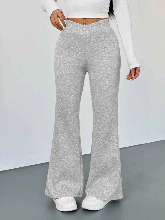 High Waisted Flare Leg Pants