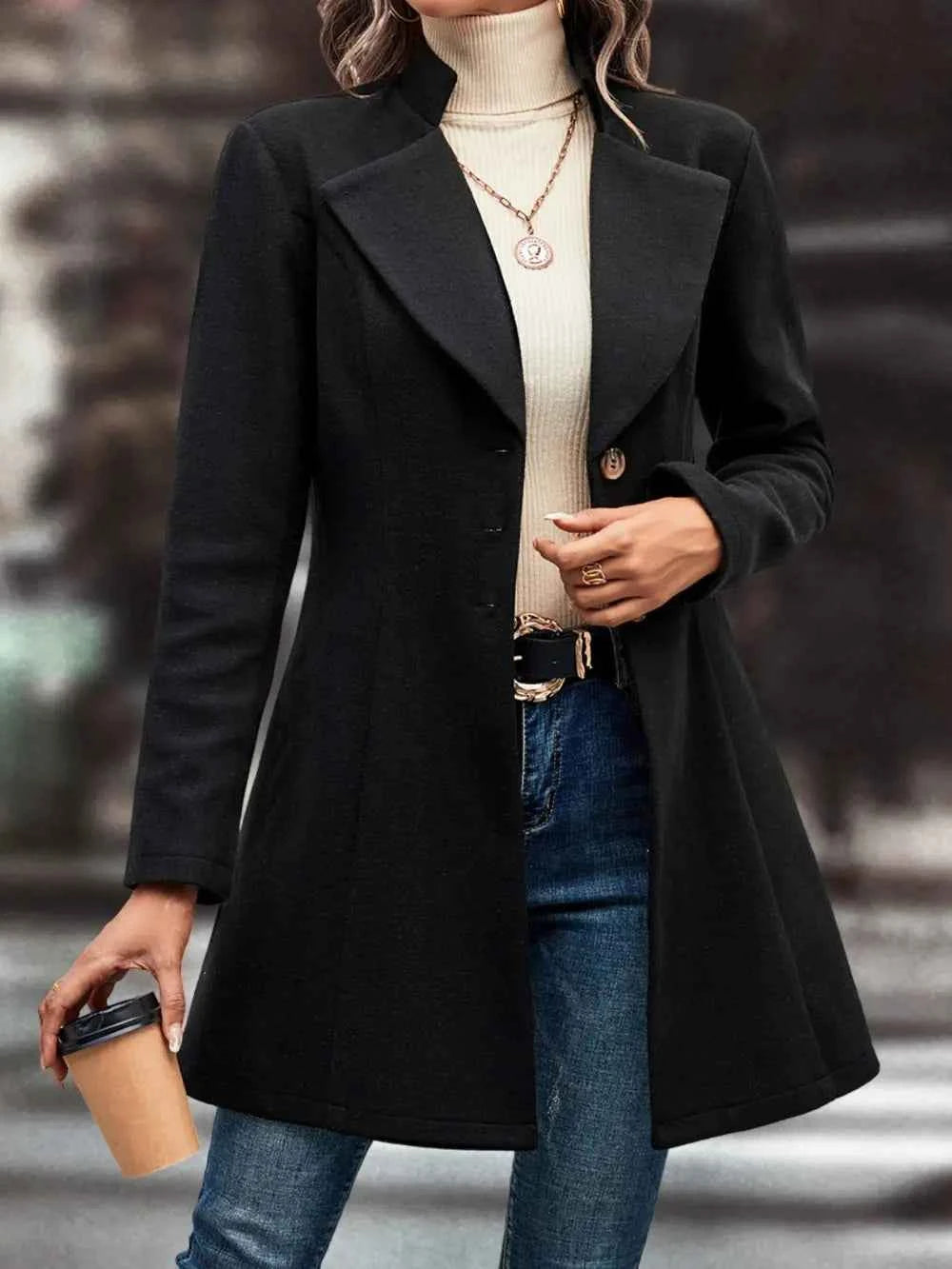 Button Up Longline Coat