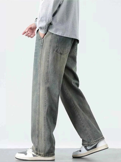Men's Plus Size Wide Leg Jeans