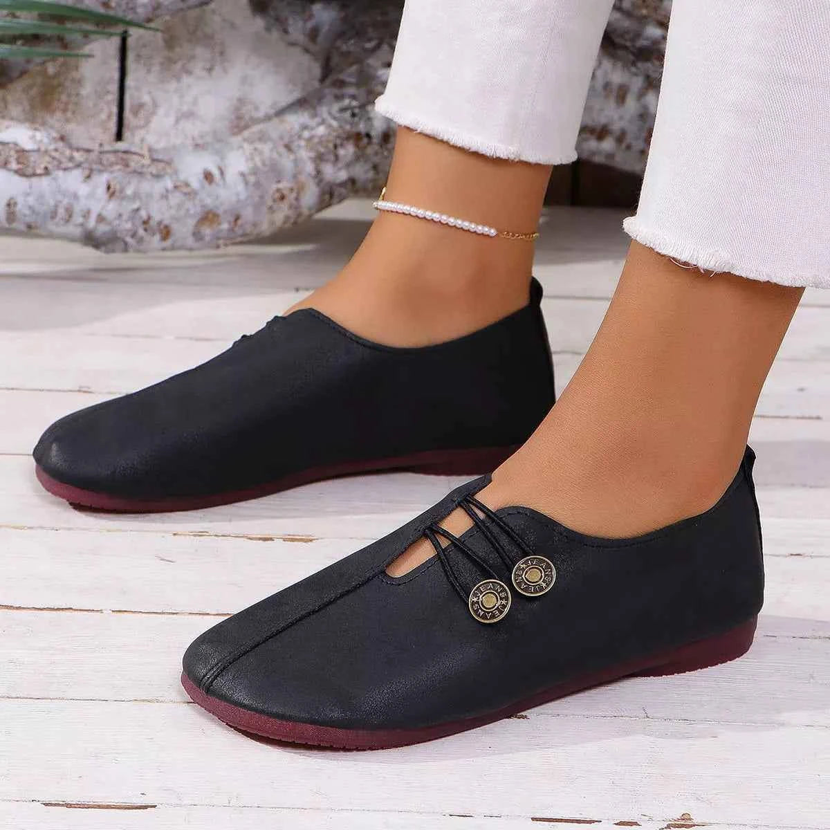 Round Toe Slip-Ons