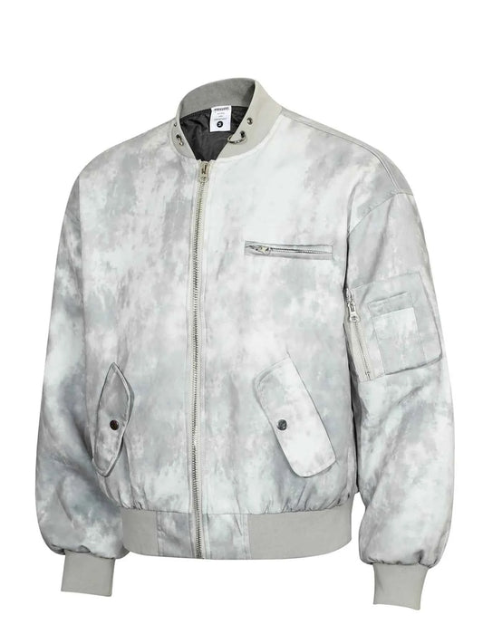 Men's Tie-Dye Zip-Up Bomber Jacket