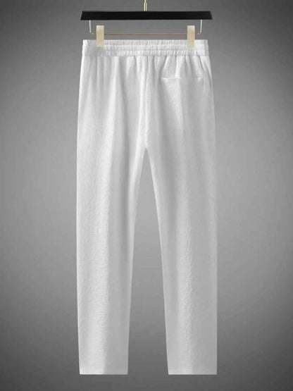 Men's Plus Size Button Up Short Sleeve Top and Pants Set